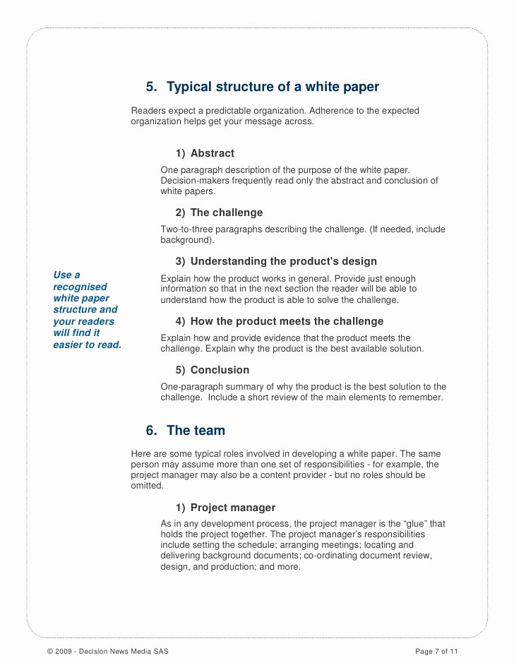 White Paper Outline Template Fresh How to Write A Good White Paper
