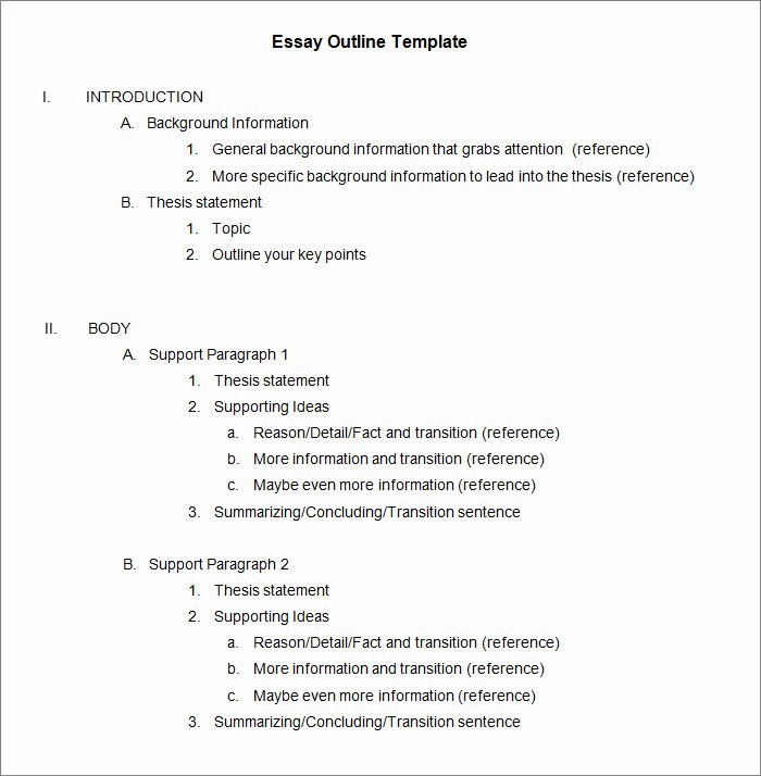 White Paper Outline Template Lovely Essay Outline Example