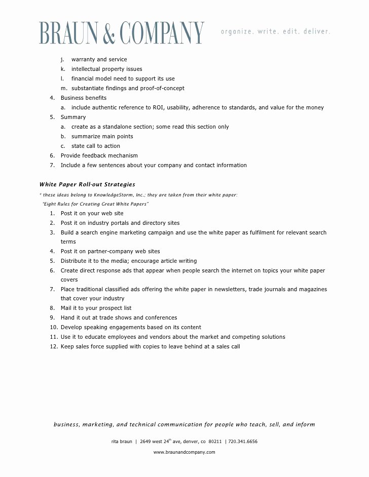 White Paper Outline Template Unique White Paper Outline