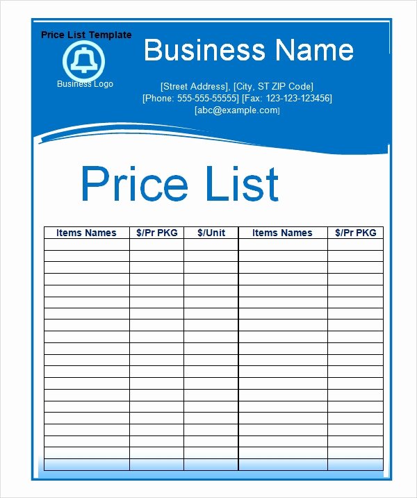 Wholesale Price List Template Beautiful Sample Price List Template 5 Documents Download In Pdf