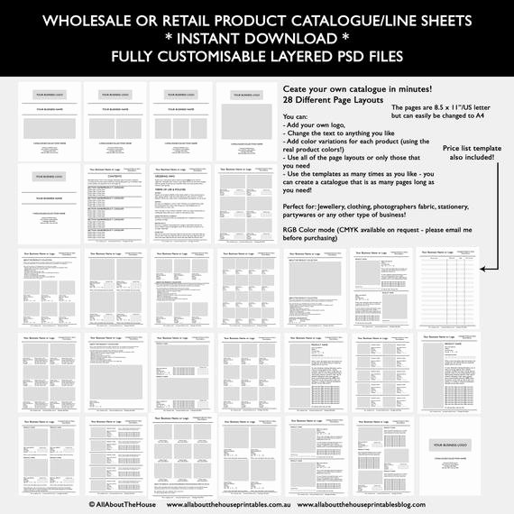 Wholesale Price List Template Best Of Catalogue Template wholesale Retail Pricing Product Line