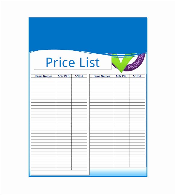 Wholesale Price List Template Elegant Price List Template – 10 Free Word Excel Pdf format