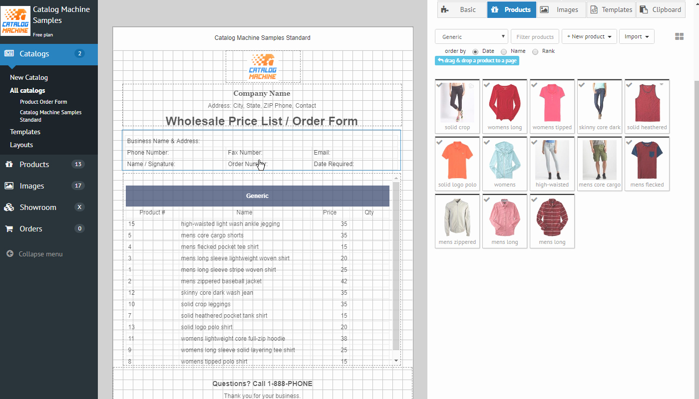 Wholesale Price List Template Luxury Product order forms Easily Create order forms &amp; Catalogs