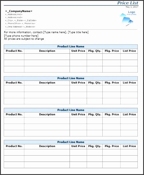 Wholesale Price List Template Unique 6 wholesale Price List Template Sampletemplatess