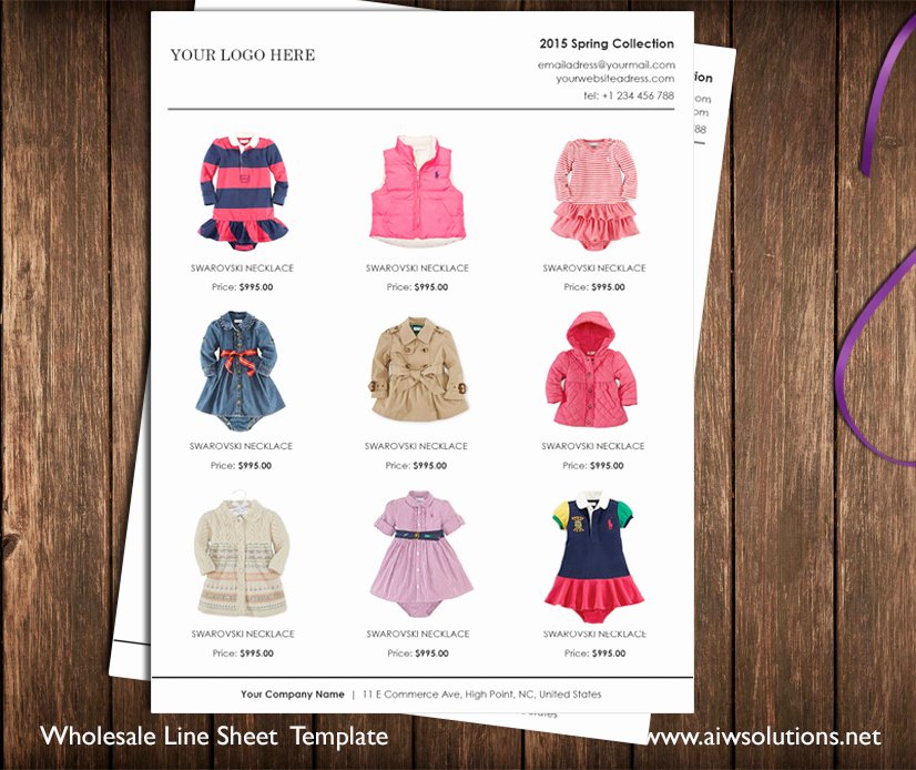 Wholesale Price Sheet Template Awesome wholesale Linesheet Template Line Sheet Template Product