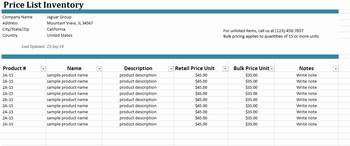 Wholesale Price Sheet Template Best Of 10 Free Sample wholesale Price List Templates Printable