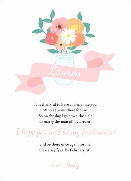 Will You Be My Bridesmaid Letter Template Awesome Will You Be My Bridesmaid Ideas Will You Be My Bridesmaid