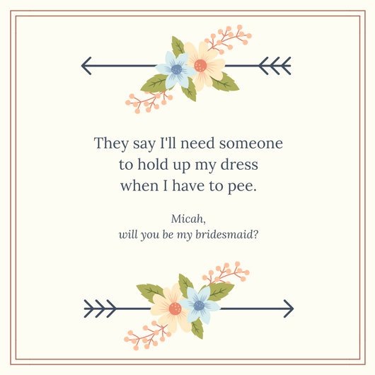 Will You Be My Bridesmaid Letter Template New Customize 53 Be My Bridesmaid Invitation Templates Online