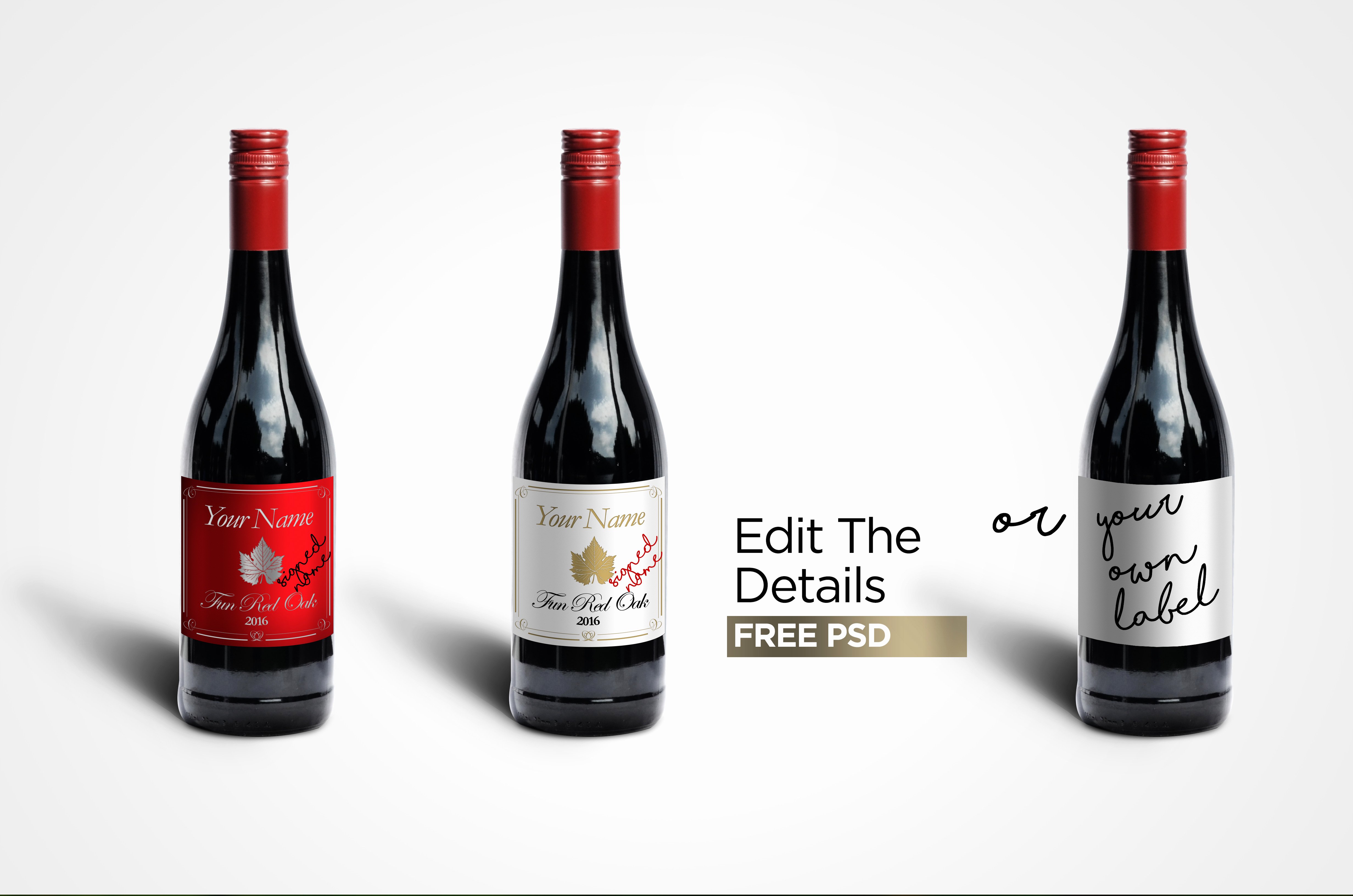 Wine Label Template Photoshop Awesome Free Wine Label Mock Up Layered Shop Psd