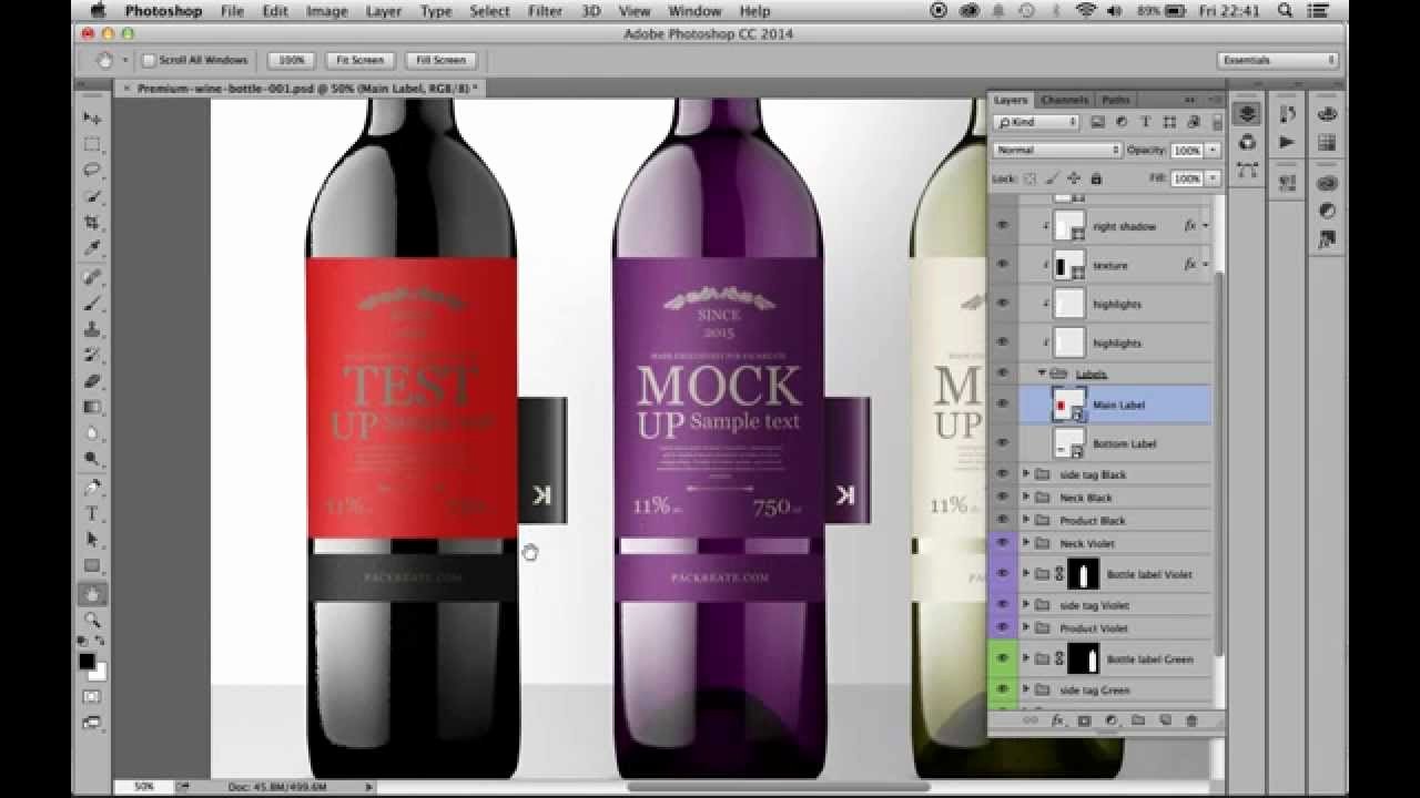 Wine Label Template Photoshop Luxury Premium Wine Bottles with Tag Psd Mockup