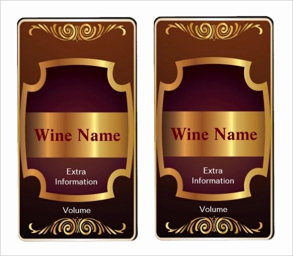 Wine Label Template Photoshop New Wine Label Template