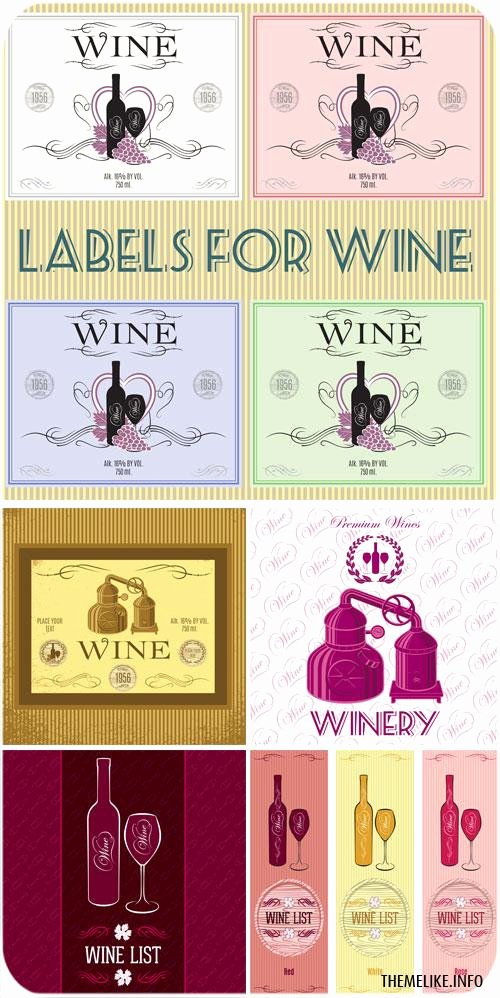 Wine Label Template Photoshop New Wine Labels Vintage Style Vector All Design Template