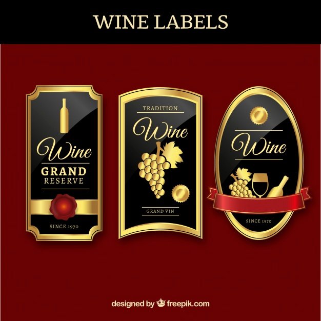 Wine Label Template Photoshop Unique Três Etiquetas Do Vinho De Luxo