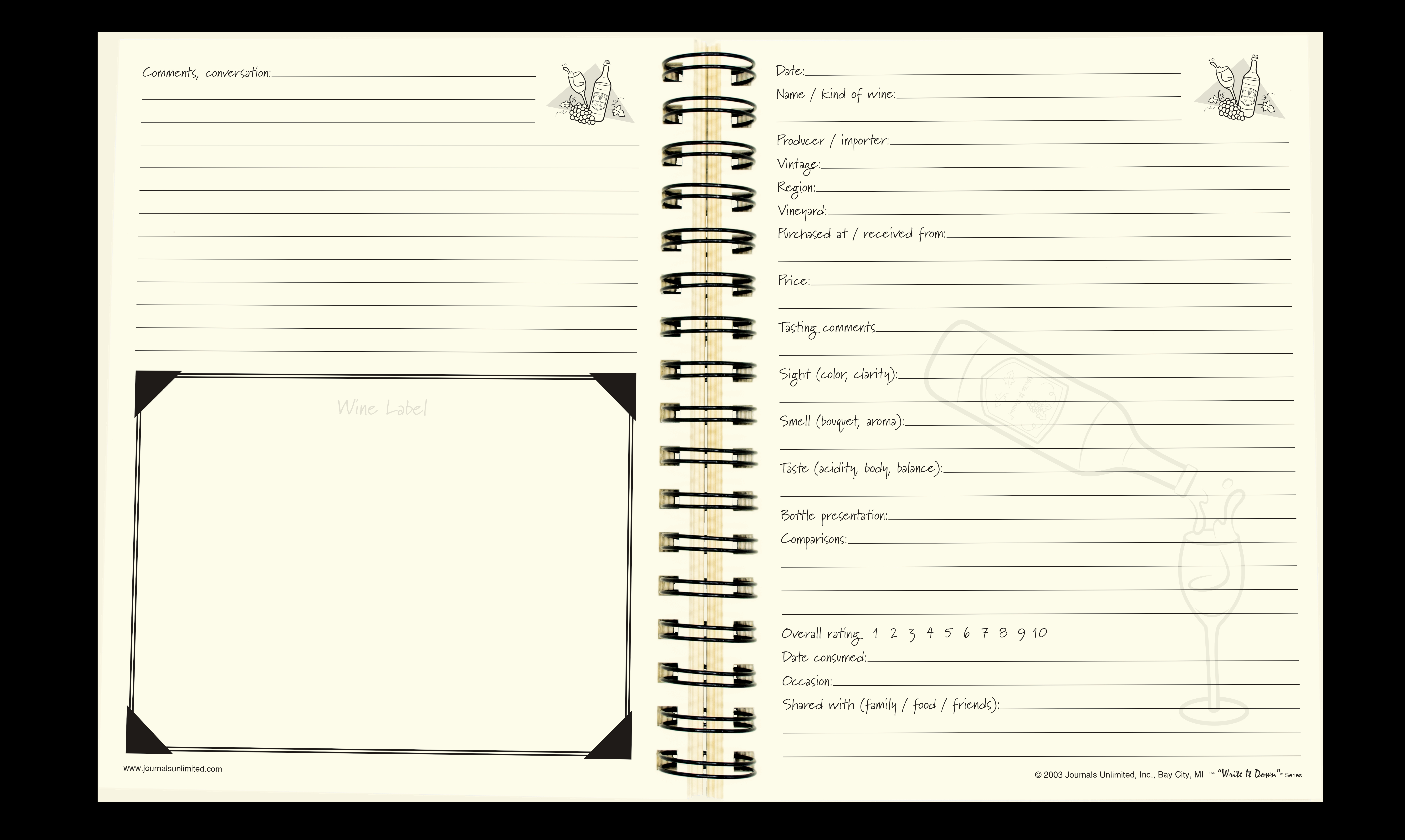 Wine Tasting Journal Template Elegant Wines – A Wine Journal – Cranberry