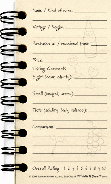 Wine Tasting Journal Template Fresh Wines – A Mini Wine Journal $5 95 Wine Making