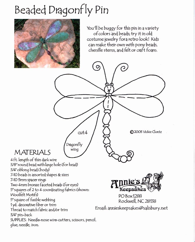 Wire Instruction Template Luxury Dragonfly Pin Pattern and Instructions I Think I Can Add