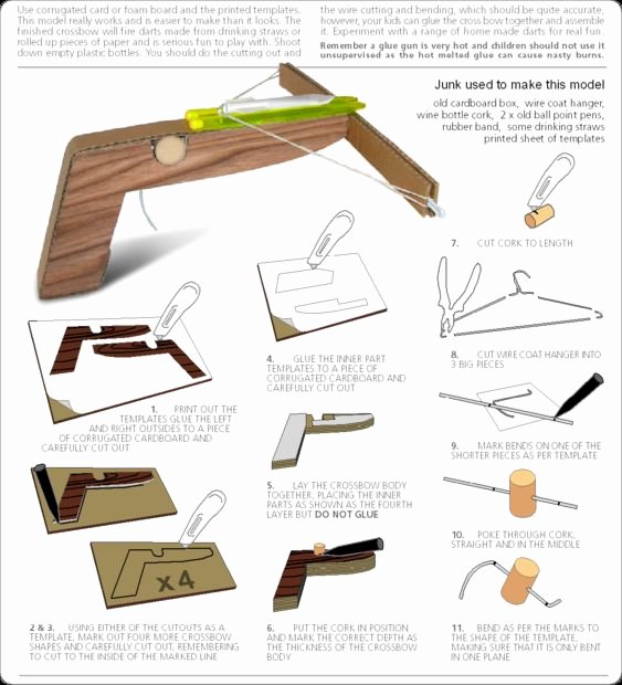 Wire Instructions Template Best Of How to Make A Cool Cardboard Crossbow