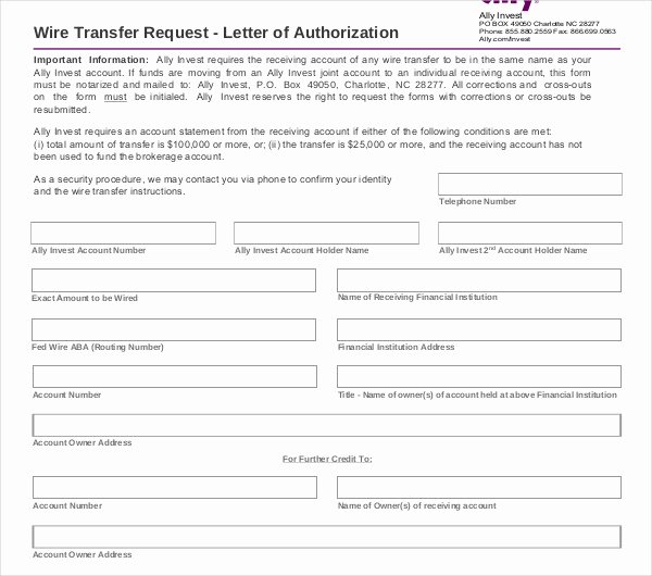 Wire Transfer Instructions Template Unique 9 Transfer Request Letter Pdf Doc