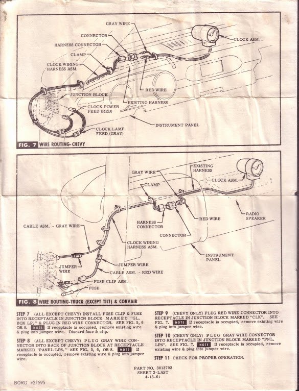 Wiring Instructions Template Inspirational 1960 66 Accessories Installation Instructions &amp; Templates