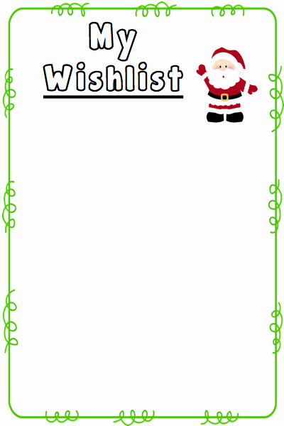 Wish List Template Beautiful Christmas Wishlist Templates Freebie