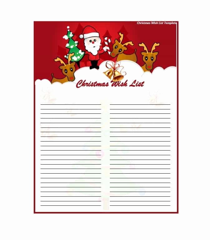 Wish List Template Best Of 43 Printable Christmas Wish List Templates &amp; Ideas