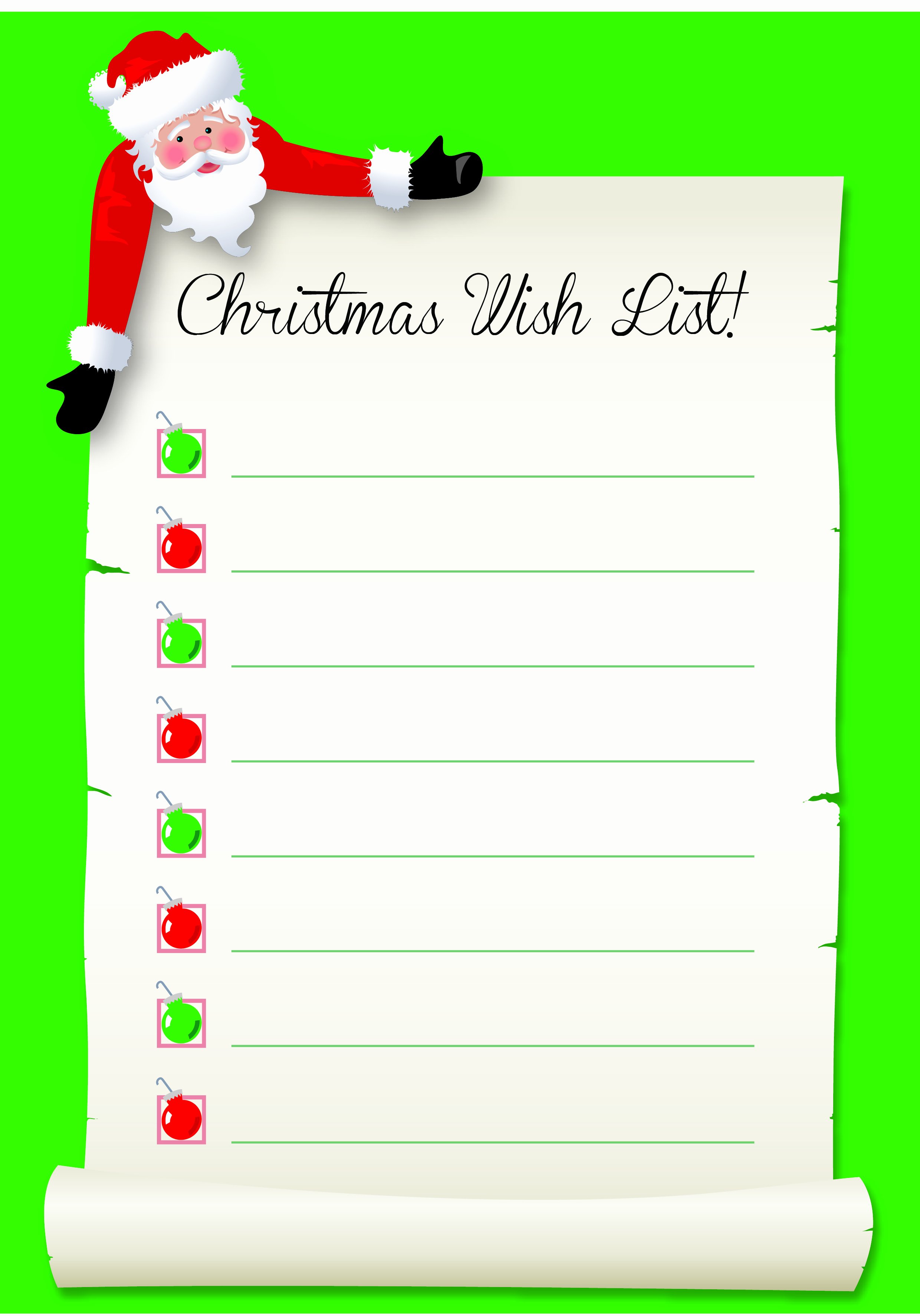 Wish List Template New Santa S Wish List Free