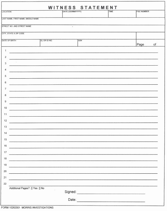 Witness Statement form Template Fresh Other Template Category Page 15 Urlspark