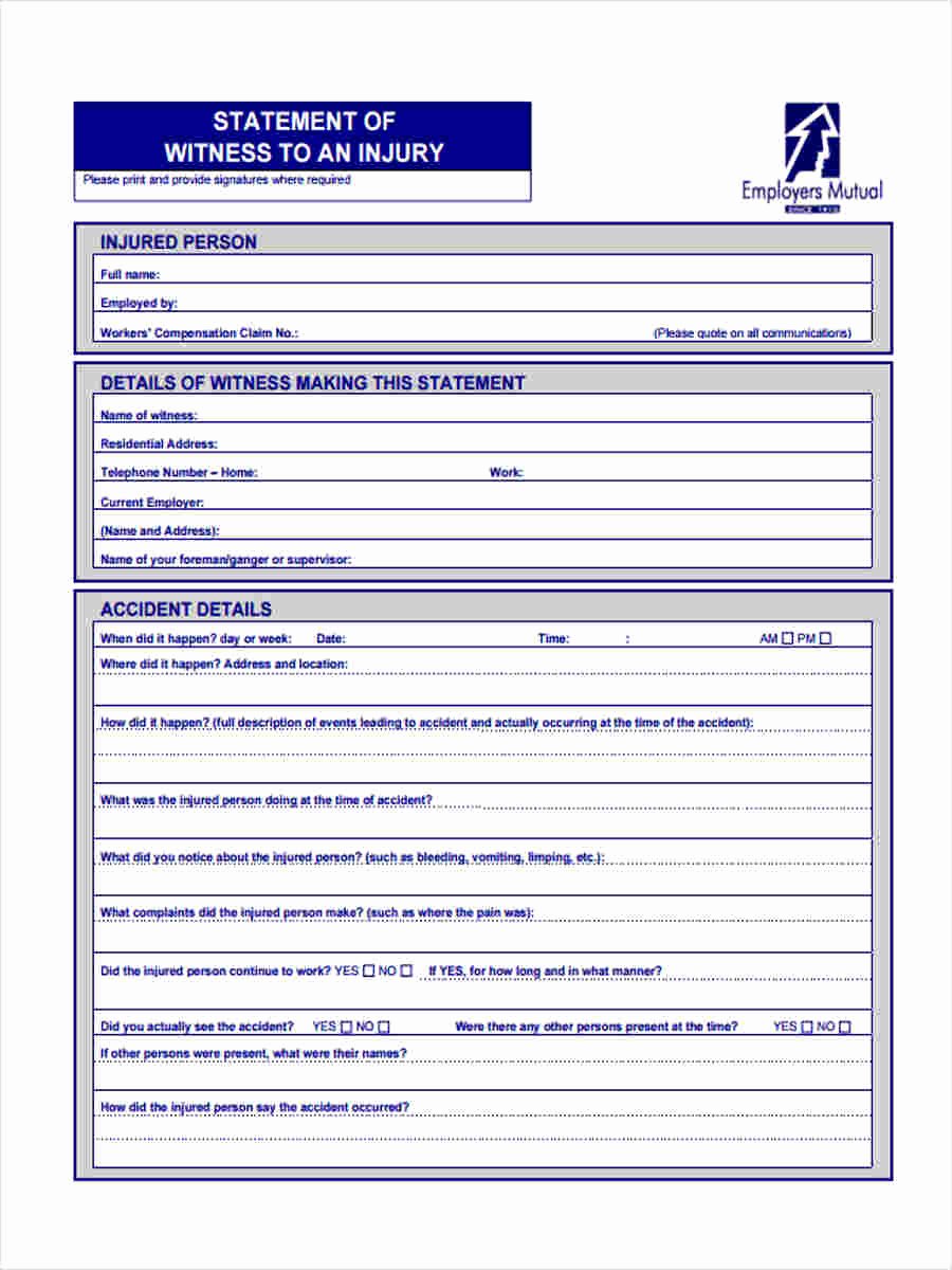 Witness Statement form Template Luxury 16 Witness Statement form Template