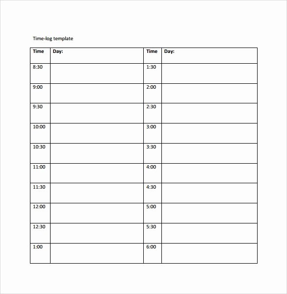 Work Hour Sheet Fresh 11 Time Log Templates – Pdf Word