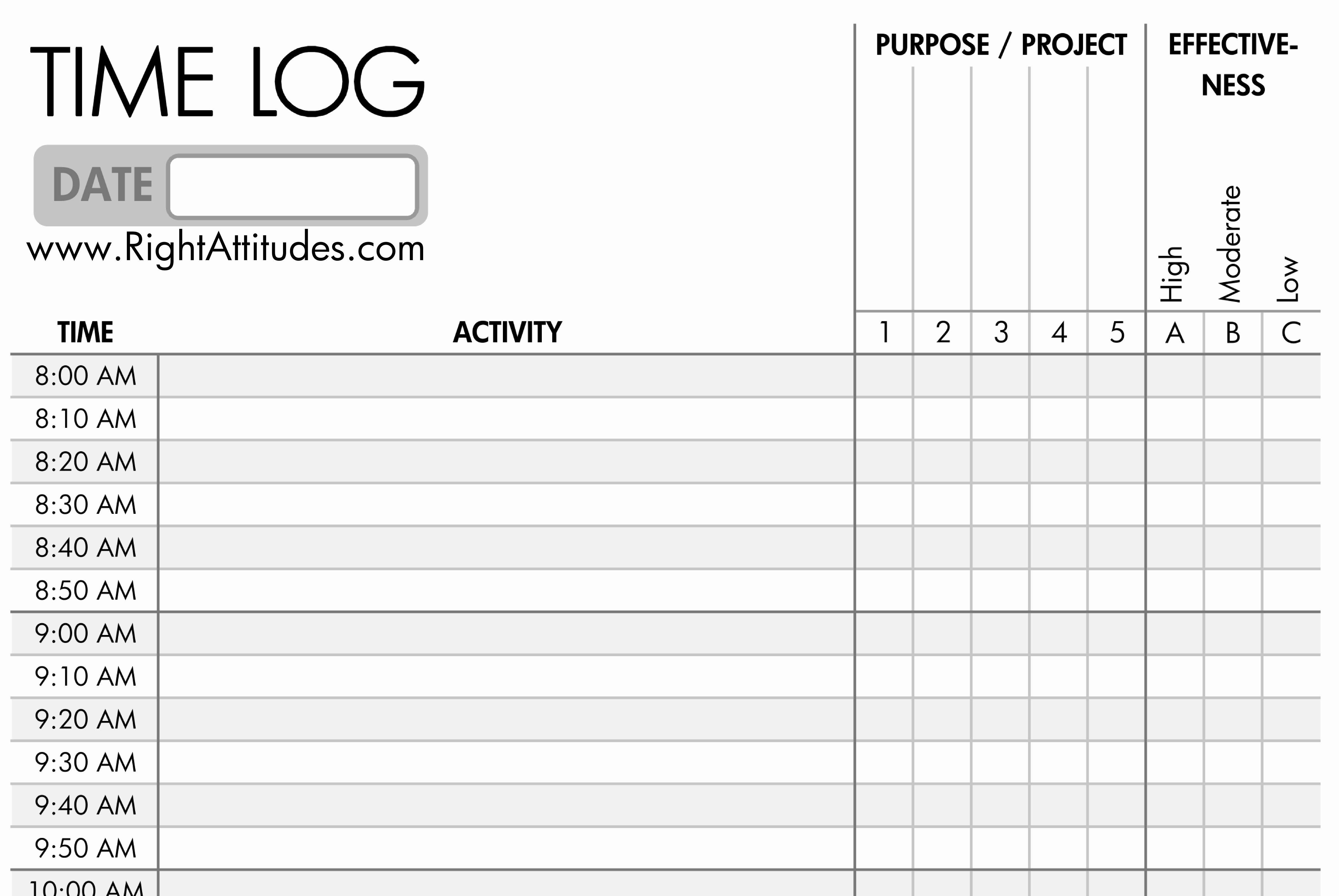 Work Hour Sheet Fresh 7 Best Of Printable Daily Time Log Daily Work Log