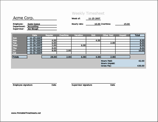 Work Hour Sheet Luxury Weekly Timesheet Horizontal orientation Work Hours