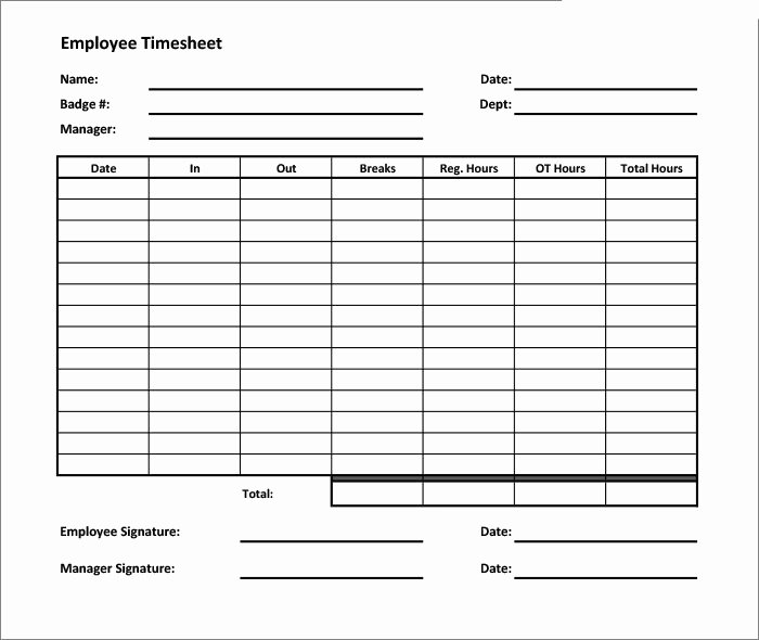 Work Hour Sheet Unique Free Timesheet Calculator Template