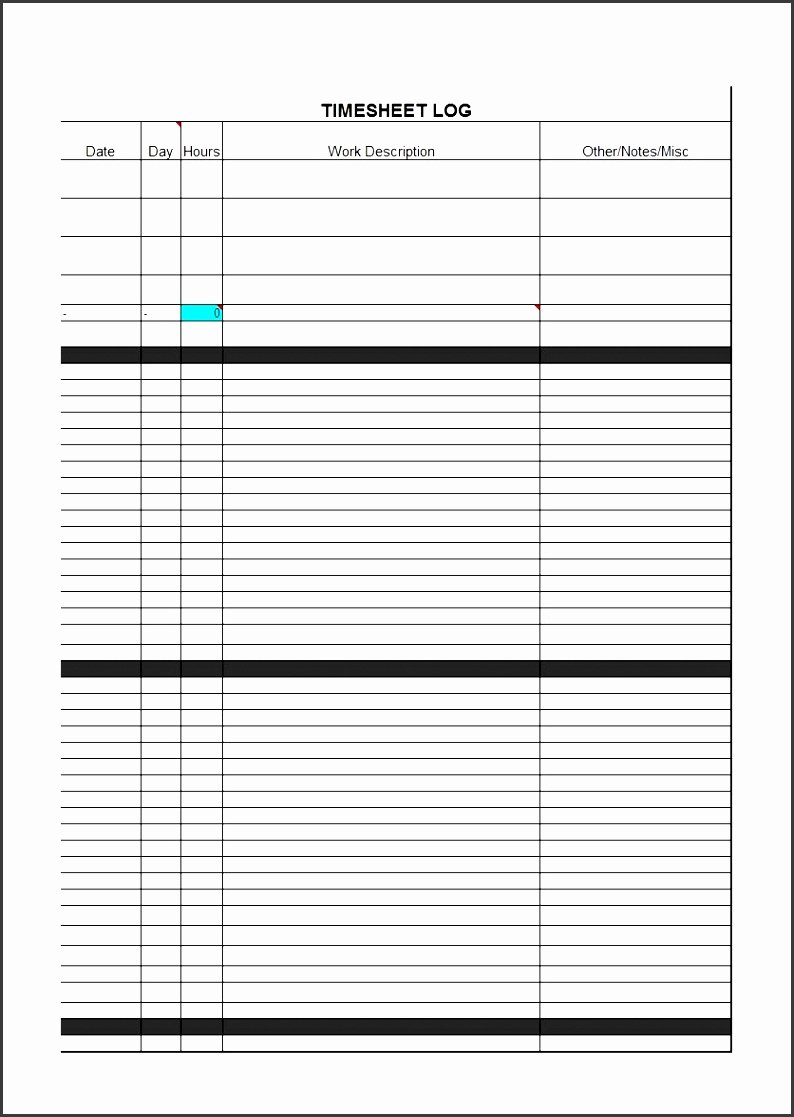 Work Hours Log Sheet Awesome 5 Work Log Templates Sampletemplatess Sampletemplatess