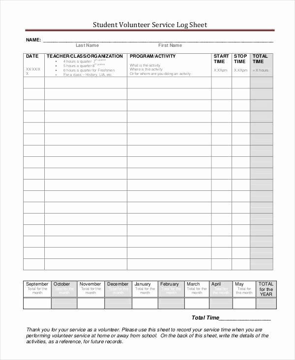 Work Hours Log Sheet Elegant 31 Log Sheets In Pdf