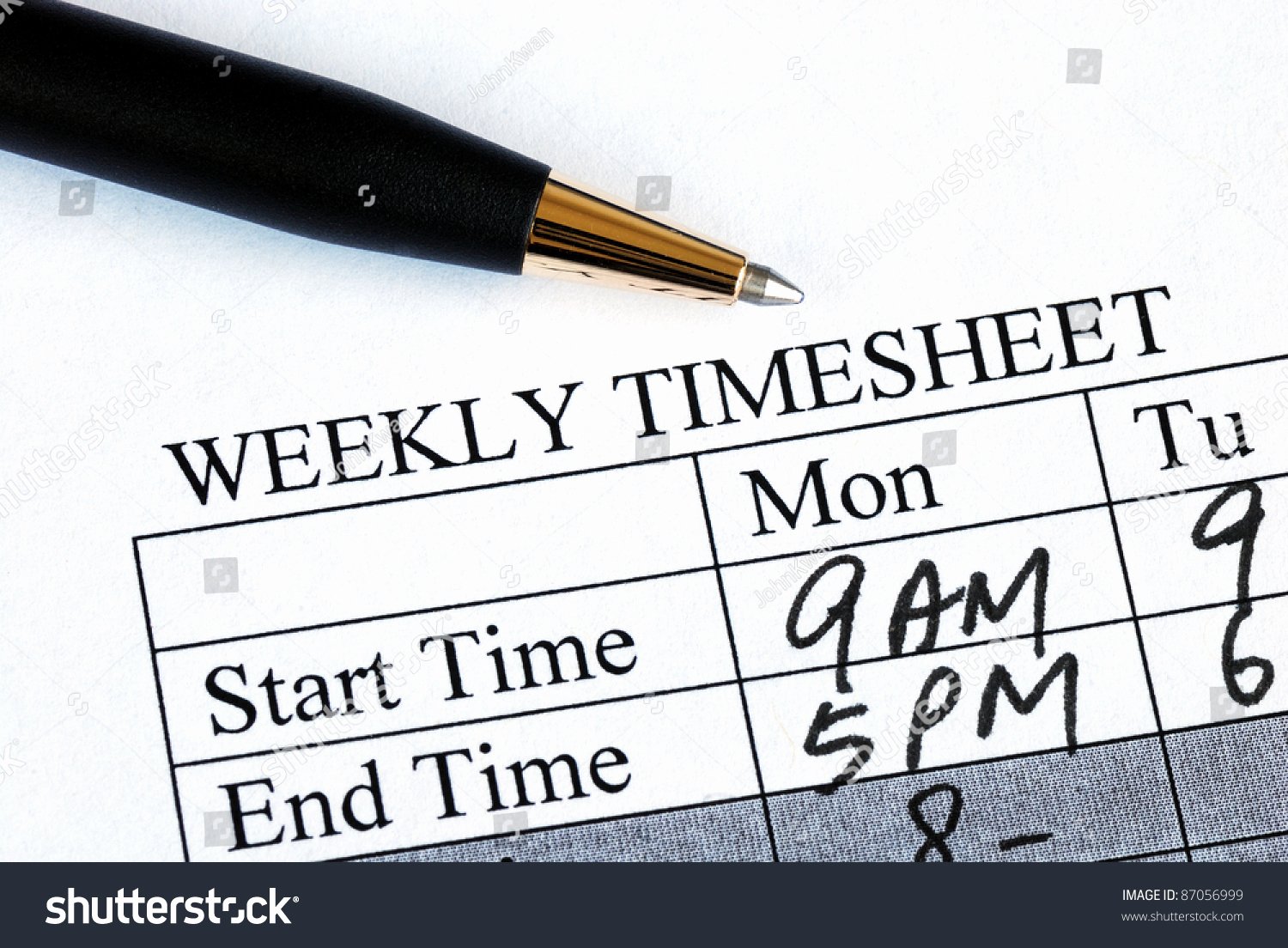 Work Hours Sheet Elegant Enter Weekly Time Sheet Concepts Work Stock