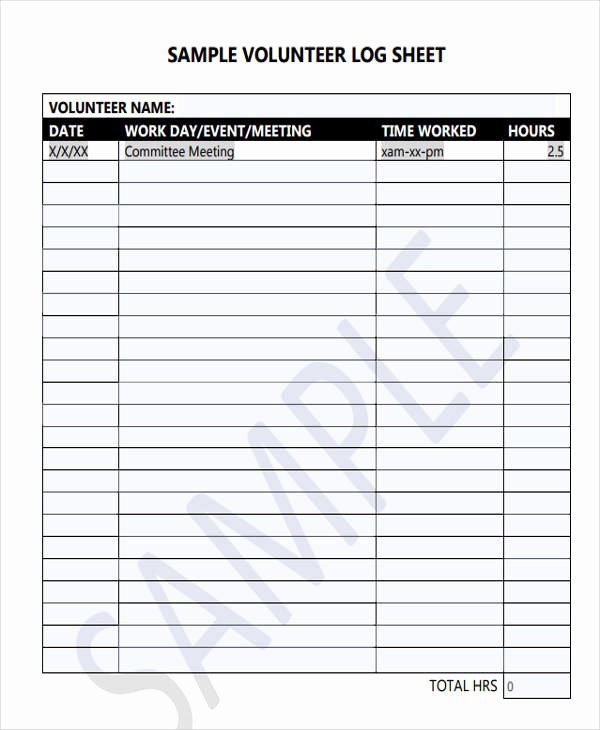 Work Hours Sheet Fresh 52 Printable Log Sheet Templates