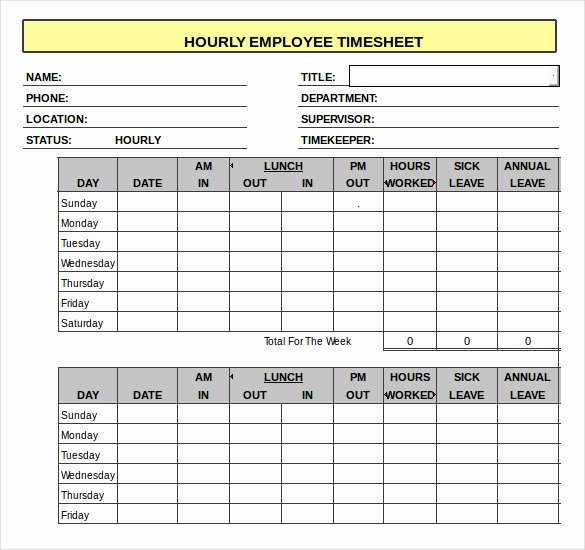Work Hours Sheet Lovely 15 Work Time Sheets