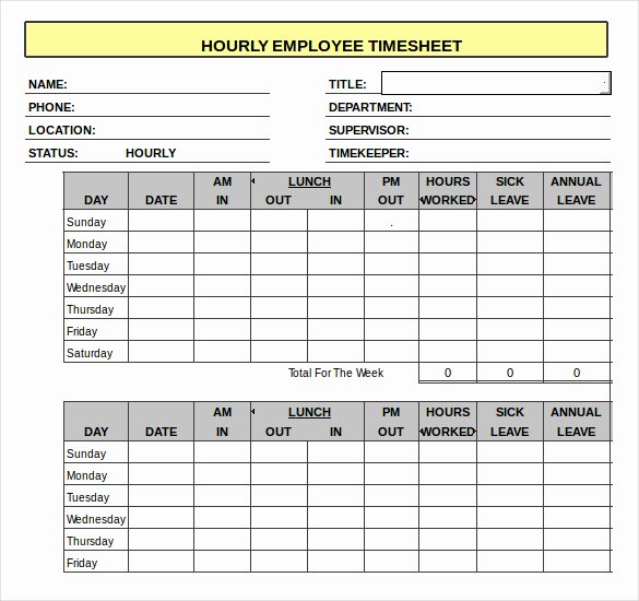 Work Hours Sheet Lovely 15 Work Time Sheets