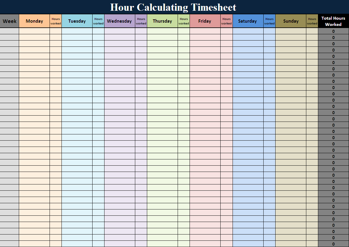 Work Hours Sheet Luxury How to Calculate Time Sheets