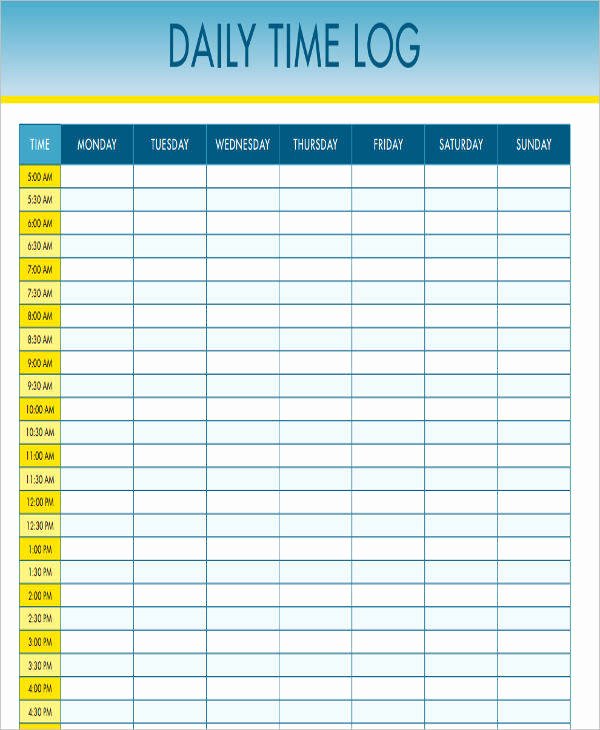 Work Hours Sheet New 52 Printable Log Sheet Templates