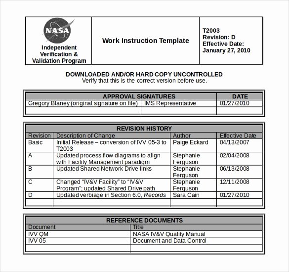 Work Instruction Template Word Awesome 10 Free Instruction Templates Ms Word format Download