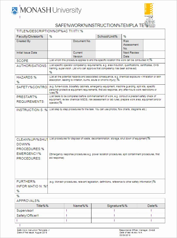 Work Instruction Template Word Best Of Excel Menu Template Beautiful Excel Template List