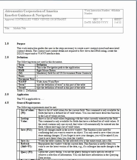 Work Instructions Template Word Best Of Creating Standard Work Instructions