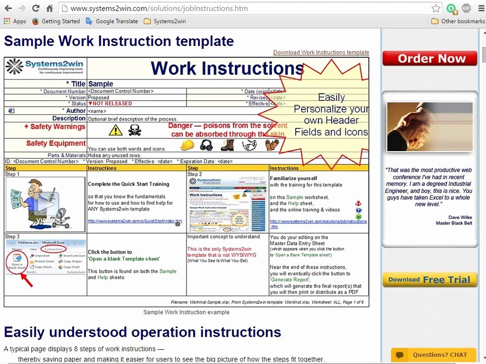 Work Instructions Template Word Inspirational It Work Instruction Template