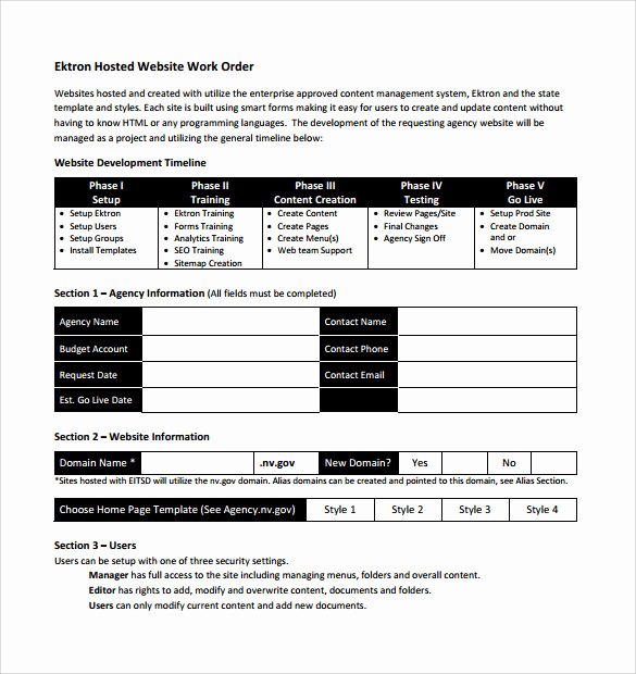 Work order Request New 14 Work order Samples – Pdf Word Excel Apple Pages