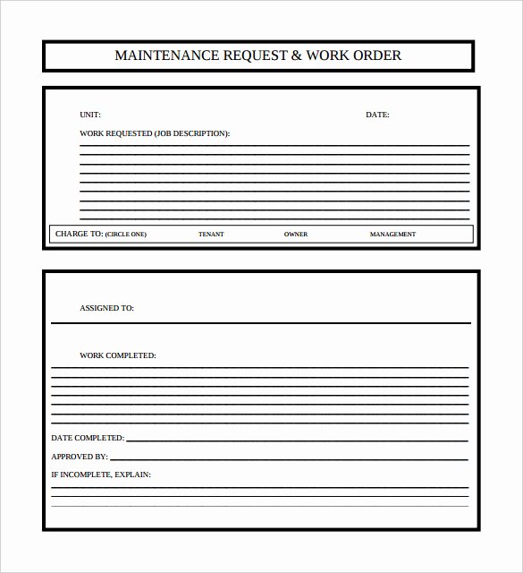Work order Request Unique Work order Template 23 Free Word Excel Pdf Document