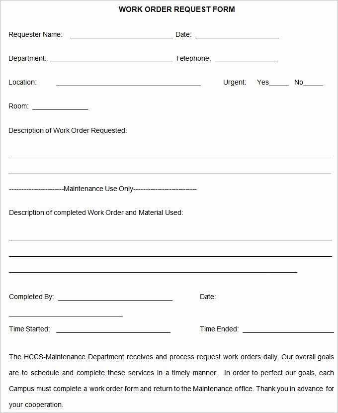 Work order Template Word Elegant Work order Template – 20 Free Word Excel Pdf Document