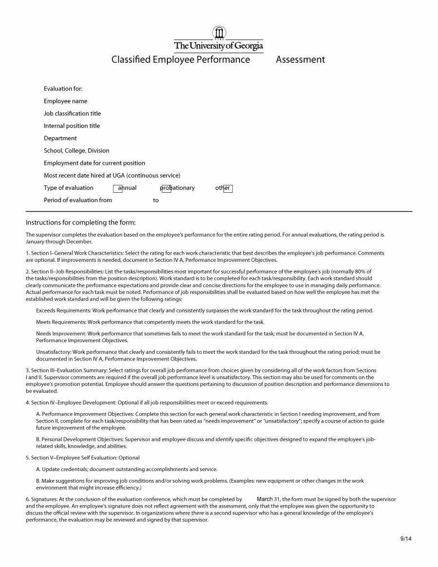 Work Performance Examples Unique 46 Employee Evaluation forms &amp; Performance Review Examples