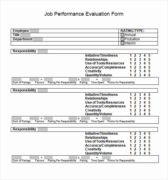 Work Performance Examples Unique Job Performance Evaluation 10 Download Documents In Pdf