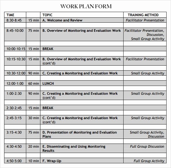 Work Plan Template Excel Beautiful Work Plan Template 13 Download Free Documents for Word